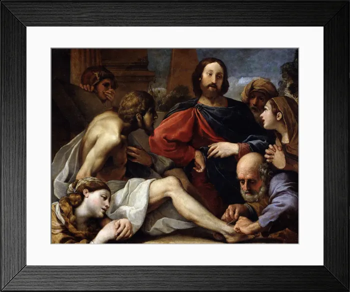 Framed Print : The Raising of Lazarus, late 16th or 17th century. Artist: Alessandro Tiarini Framed Print : The Raising of Lazarus, late 16th or 17th century. Artist: Alessandro Tiarini