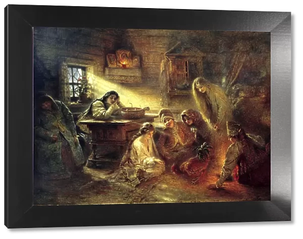 Christmas Eve Fortune Telling, 19th century. Artist: Konstantin Makovsky