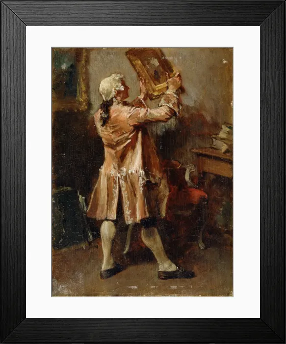 Framed Print : A Painting Lover, 19th century. Artist: Jean Louis Ernest Meissonier Framed Print : A Painting Lover, 19th century. Artist: Jean Louis Ernest Meissonier