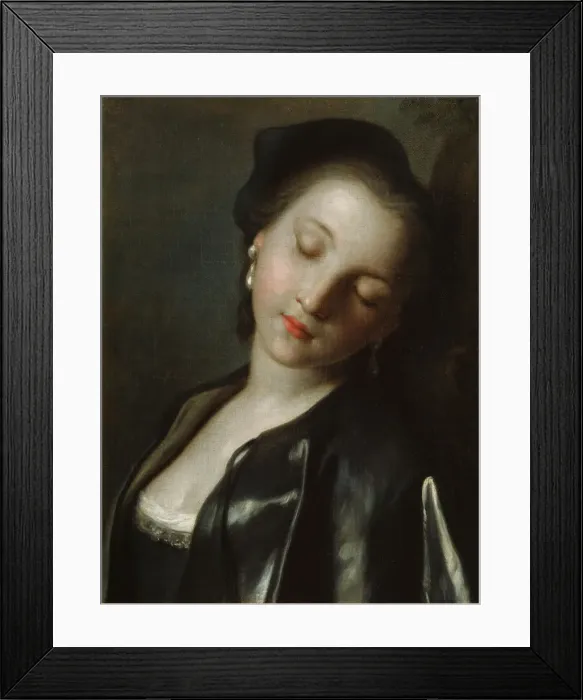Framed Print : Sleeping Young Woman, mid 18th century. Artist: Pietro Rotari Framed Print : Sleeping Young Woman, mid 18th century. Artist: Pietro Rotari