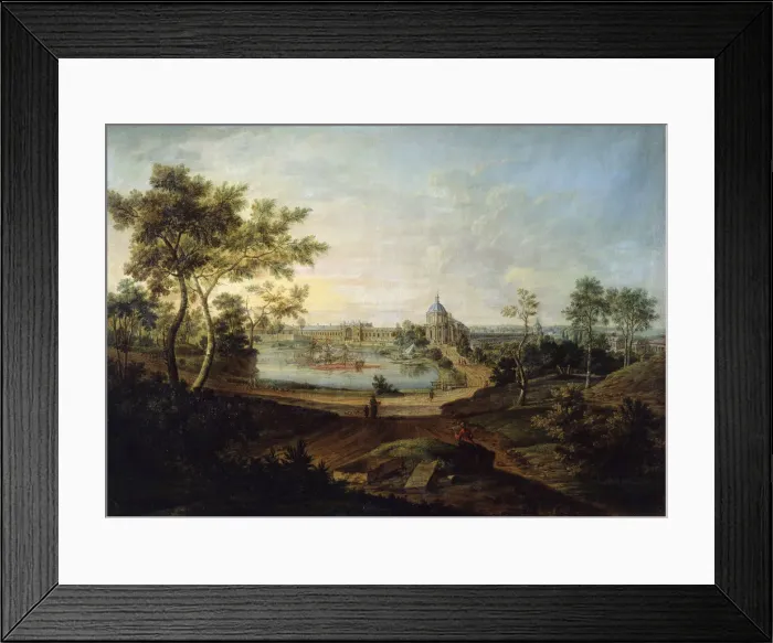 Framed Print : View of the Great Palace in Oranienbaum, 1758. Artist: Friedrich Hartmann Barisien Framed Print : View of the Great Palace in Oranienbaum, 1758. Artist: Friedrich Hartmann Barisien