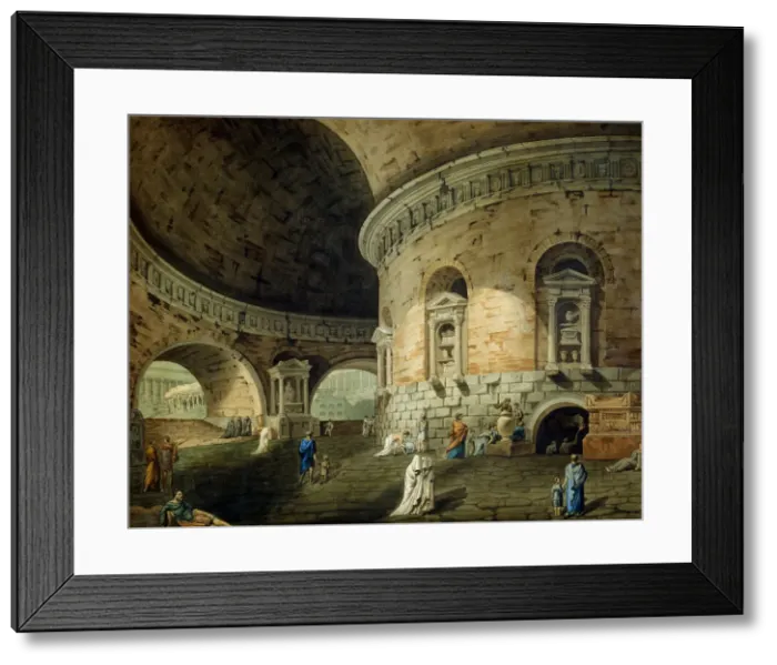 Framed Print : Stage design for a theatre play, early 19th century. Artist: Domenico Corsini Framed Print : Stage design for a theatre play, early 19th century. Artist: Domenico Corsini