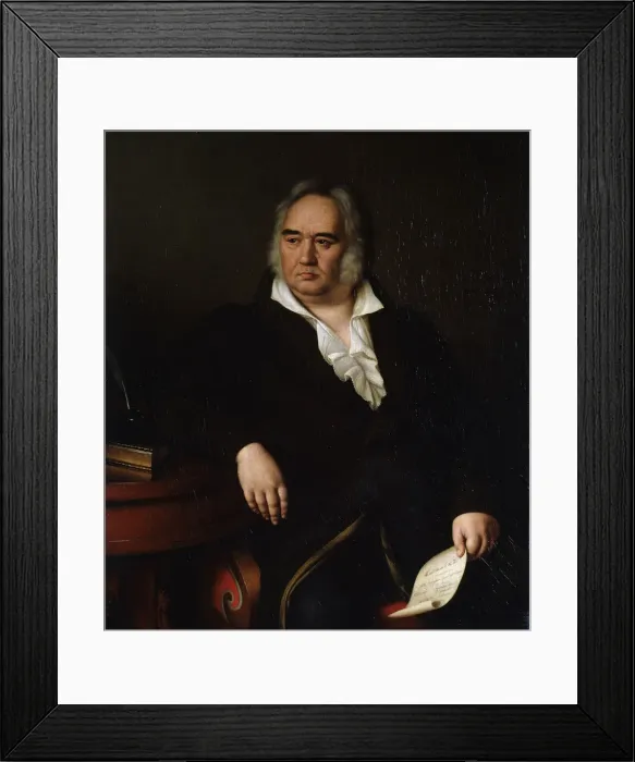 Framed Print : Portrait of the Poet Ivan A Krylov, 1832. Artist: Johann Leberecht Eggink Framed Print : Portrait of the Poet Ivan A Krylov, 1832. Artist: Johann Leberecht Eggink