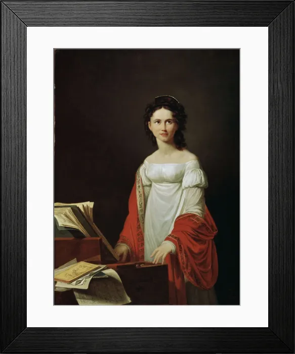 Framed Print : Portrait of the Singer Anna Borunova, 1821. Artist: Nicolas de Courteille Framed Print : Portrait of the Singer Anna Borunova, 1821. Artist: Nicolas de Courteille
