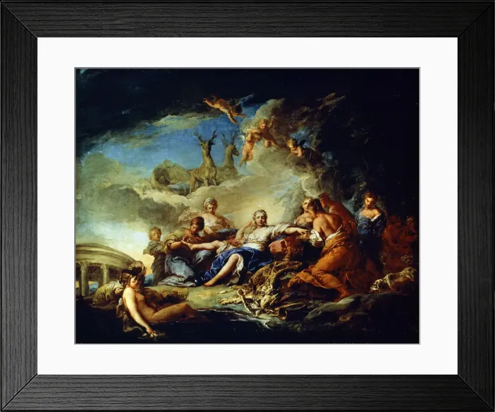 Framed Print : Dianas Rest on the Hunt, 17th century. Artist: Carle van Loo Framed Print : Dianas Rest on the Hunt, 17th century. Artist: Carle van Loo