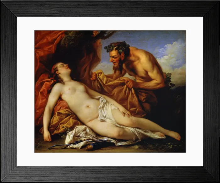 Framed Print : Jupiter and Antiope, c1753. Artist: Carle van Loo Framed Print : Jupiter and Antiope, c1753. Artist: Carle van Loo