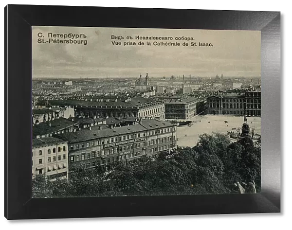 View of the Hotel Astoria from the Saint Isaacs Cathedral in St. Petersburg, 1910s