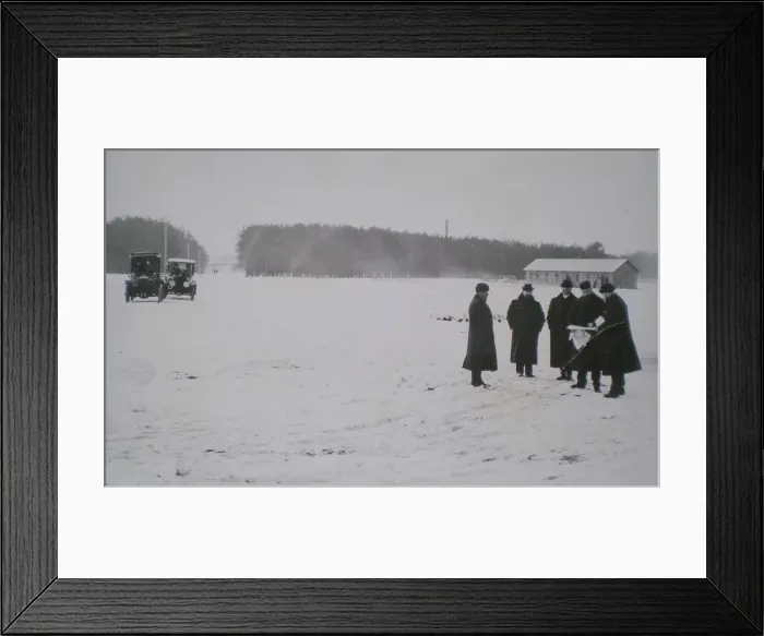 Framed Print : Ryabushinsky brothers inspecting building site for the AMO Factory, 1915 Framed Print : Ryabushinsky brothers inspecting building site for the AMO Factory, 1915