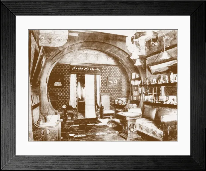 Framed Print : Interior of the study in the villa Black Swan of Nikolai Pavlovich Ryabushinsky, 1910s Framed Print : Interior of the study in the villa Black Swan of Nikolai Pavlovich Ryabushinsky, 1910s