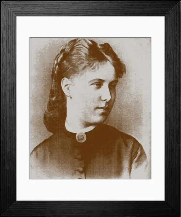 Framed Print : Portrait of Zinaida (Fekla) Nekrasova (1847-1915), wife of the poet Nikolai Nekrasov
