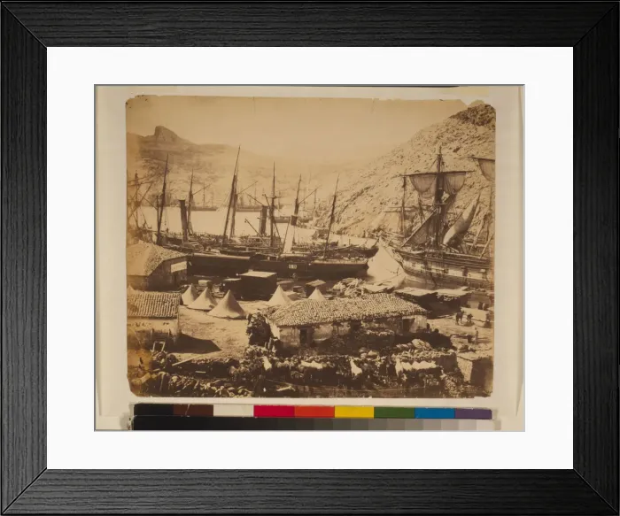 Framed Print : Russian Warships in the Cossack Bay, Balaklava, ca 1855 Framed Print : Russian Warships in the Cossack Bay, Balaklava, ca 1855