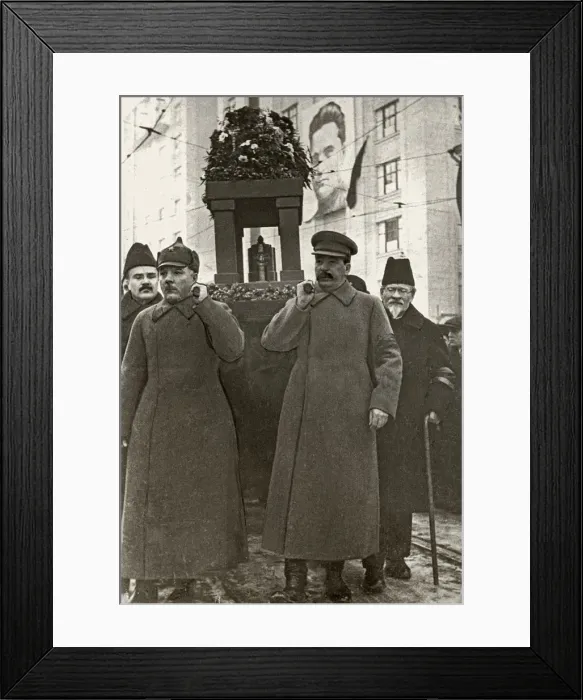 Framed Print : Sergey Kirovs funeral, December 6, 1934. Stalin, Voroshilov, Kalinin and Molotov, 1934 Framed Print : Sergey Kirovs funeral, December 6, 1934. Stalin, Voroshilov, Kalinin and Molotov, 1934