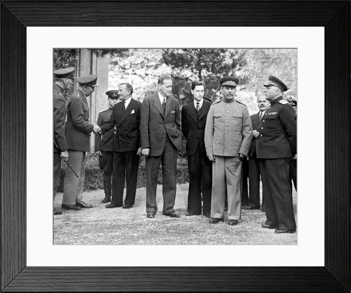 Framed Print : Stalin and Voroshilov at the Tehran Conference 1943 Framed Print : Stalin and Voroshilov at the Tehran Conference 1943