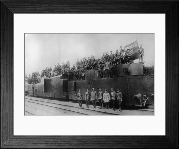 Framed Print : Armored Train No 12, 1919 Framed Print : Armored Train No 12, 1919