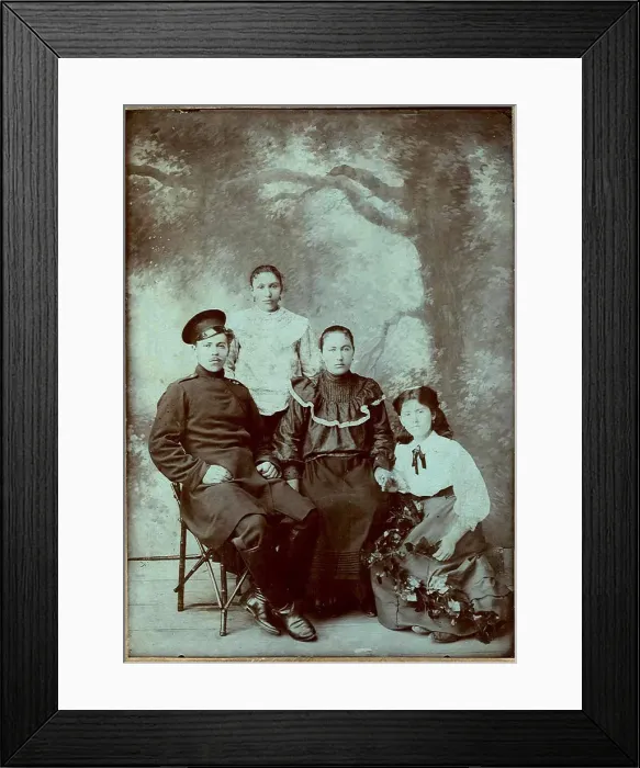 Framed Print : Cossacks family, 1900s Framed Print : Cossacks family, 1900s