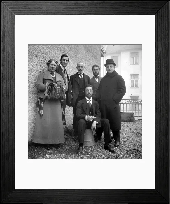 Framed Print : Wassily Kandinsky with group of artists from the Blue Rider, 1911-1912 Framed Print : Wassily Kandinsky with group of artists from the Blue Rider, 1911-1912