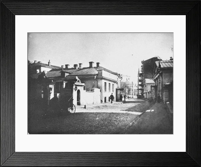 Framed Print : Sredny Kislovsky Lane towards the Arbat Square in Moscow, 1914 Framed Print : Sredny Kislovsky Lane towards the Arbat Square in Moscow, 1914
