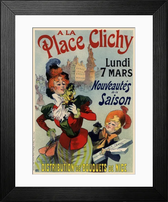 Framed Print : A la Place Clichy (Poster), 1890s. Artist: Pean, Rene Louis (1875-1945) Framed Print : A la Place Clichy (Poster), 1890s. Artist: Pean, Rene Louis (1875-1945)