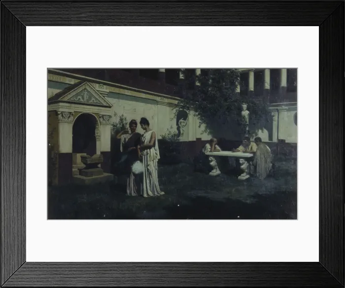 Framed Print : Suns last rays in the Atrium, 1896. Artist: Bakalowicz, Stepan Vladislavovich (1857-1947) Framed Print : Suns last rays in the Atrium, 1896. Artist: Bakalowicz, Stepan Vladislavovich (1857-1947)