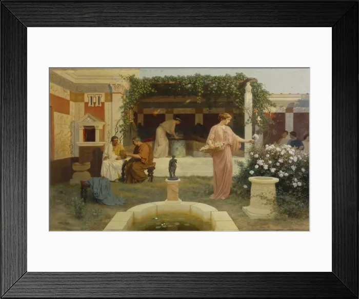 Framed Print : Ancient Courtyard, 1896. Artist: Bakalowicz, Stepan Vladislavovich (1857-1947) Framed Print : Ancient Courtyard, 1896. Artist: Bakalowicz, Stepan Vladislavovich (1857-1947)