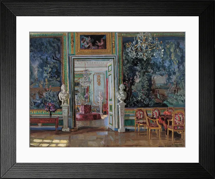 Framed Print : Interior in the Kuskovo Palace, 1917. Artist: Zhukovsky, Stanislav Yulianovich (1873-1944) Framed Print : Interior in the Kuskovo Palace, 1917. Artist: Zhukovsky, Stanislav Yulianovich (1873-1944)