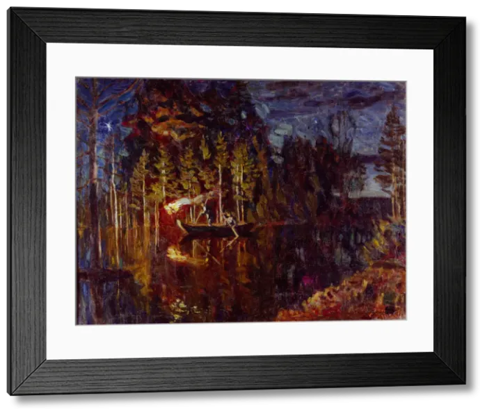 Framed Print : Night spear fishing in spring, 1916. Artist: Zhukovsky, Stanislav Yulianovich (1873-1944) Framed Print : Night spear fishing in spring, 1916. Artist: Zhukovsky, Stanislav Yulianovich (1873-1944)