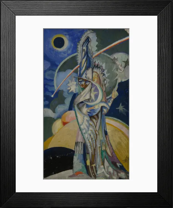 Framed Print : A symbolic figure, 1920s. Artist: Arapov, Anatoli Afanasyevich (1876-1949) Framed Print : A symbolic figure, 1920s. Artist: Arapov, Anatoli Afanasyevich (1876-1949)
