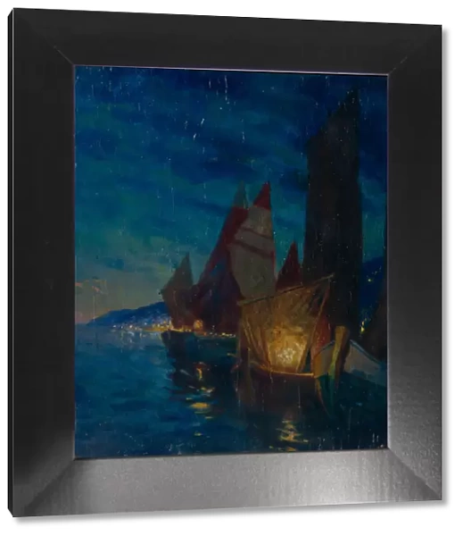 Sails at Night. Artist: Gaush, Alexander Fyodorovich (1873-1947)