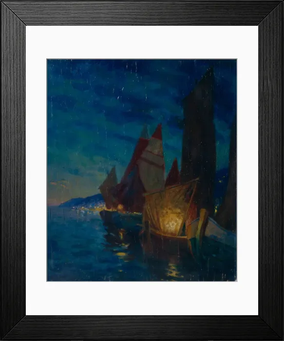 Framed Print : Sails at Night. Artist: Gaush, Alexander Fyodorovich (1873-1947) Framed Print : Sails at Night. Artist: Gaush, Alexander Fyodorovich (1873-1947)
