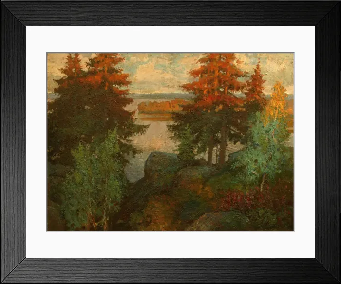 Framed Print : Autumn Landscape, 1920. Artist: Gorbatov, Konstantin Ivanovich (1876-1945) Framed Print : Autumn Landscape, 1920. Artist: Gorbatov, Konstantin Ivanovich (1876-1945)