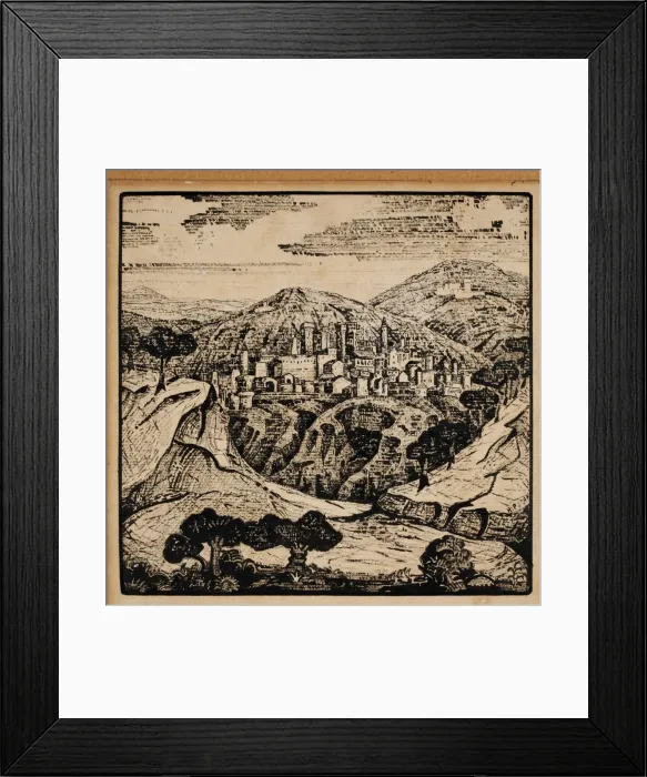 Framed Print : Illustration for the Italian Poems by Alexander Blok, 1907. Artist: Roerich, Nicholas (1874-1947) Framed Print : Illustration for the Italian Poems by Alexander Blok, 1907. Artist: Roerich, Nicholas (1874-1947)