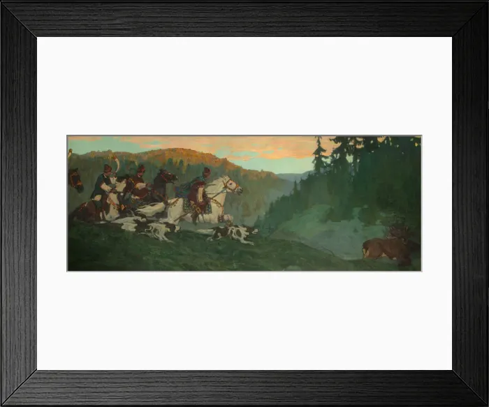 Framed Print : Morning Hunt of Grand Prince, 1901. Artist: Roerich, Nicholas (1874-1947) Framed Print : Morning Hunt of Grand Prince, 1901. Artist: Roerich, Nicholas (1874-1947)