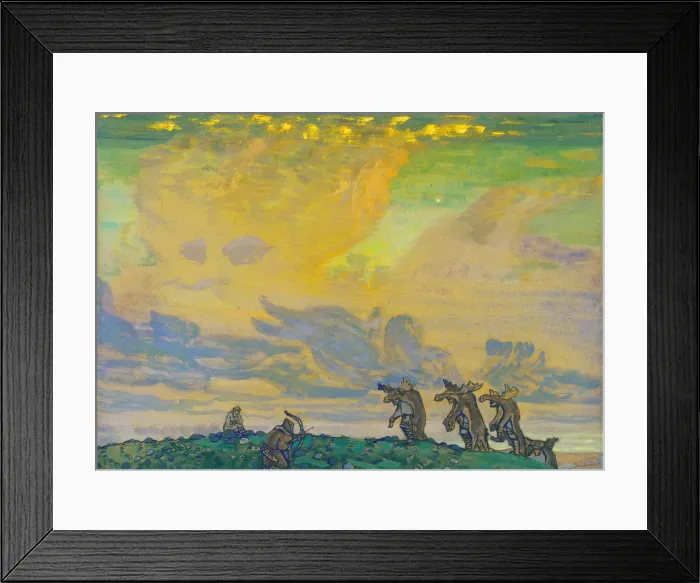 Framed Print : The Great Sacrifice. Stage design for the ballet The Rite of Spring (Le Sacre du Printemps) by I. Stravinsky, 1910. Artist: Roerich, Nicholas (1874-1947) Framed Print : The Great Sacrifice. Stage design for the ballet The Rite of Spring (Le Sacre du Printemps) by I. Stravinsky, 1910. Artist: Roerich, Nicholas (1874-1947)