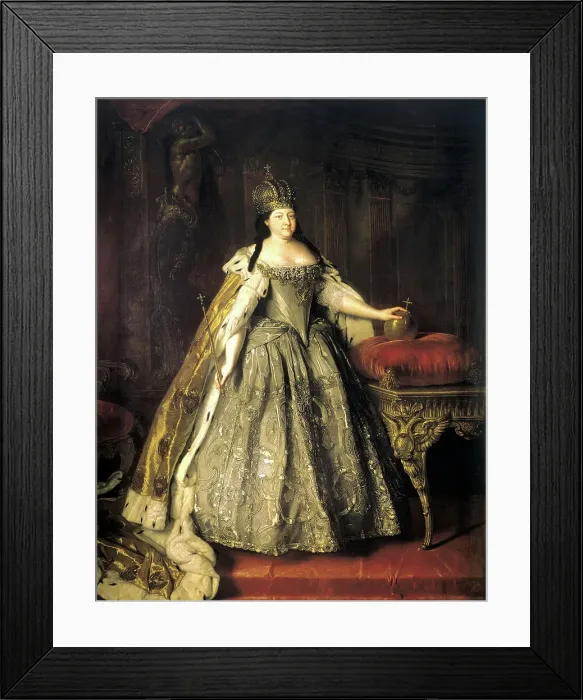 Framed Print : Portrait of Empress Anna Ioannovna, (1693-1740), 1730. Artist: Louis Caravaque Framed Print : Portrait of Empress Anna Ioannovna, (1693-1740), 1730. Artist: Louis Caravaque