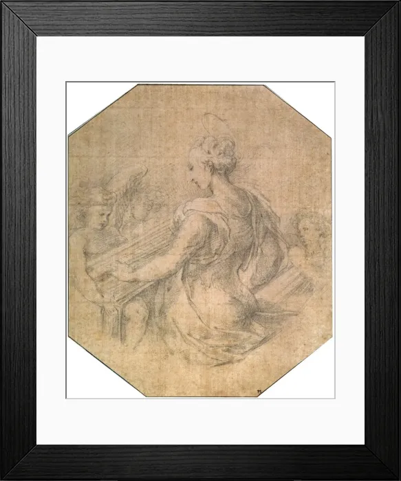 Framed Print : Saint Cecilia, c1527-1530. Artist: Parmigianino Framed Print : Saint Cecilia, c1527-1530. Artist: Parmigianino