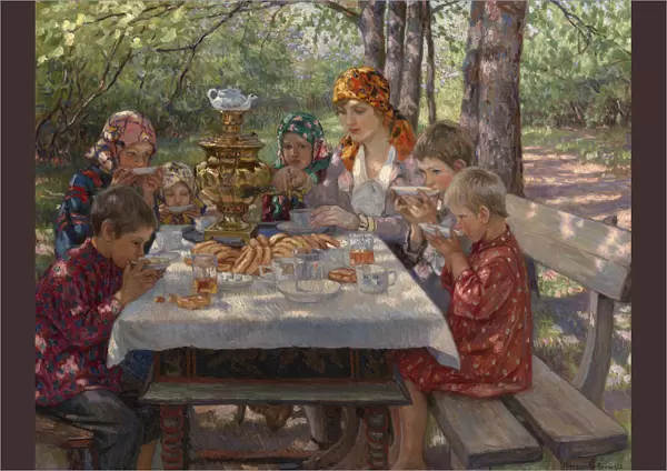 The Teachers Guests. Artist: Bogdanov-Belsky, Nikolai Petrovich (1868-1945)