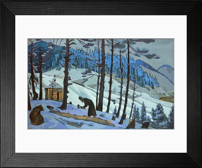 Framed Print : Saint Sergius the Builder, 1925. Artist: Roerich, Nicholas (1874-1947) Framed Print : Saint Sergius the Builder, 1925. Artist: Roerich, Nicholas (1874-1947)