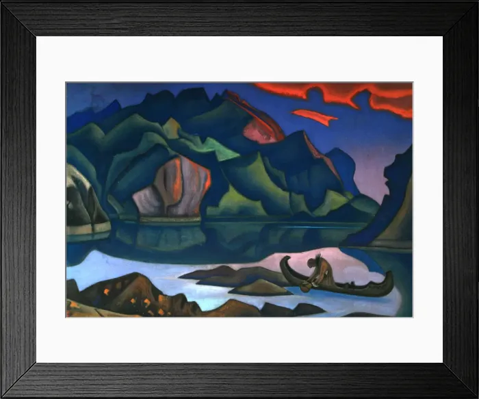Framed Print : Hidden Treasure, 1947. Artist: Roerich, Nicholas (1874-1947) Framed Print : Hidden Treasure, 1947. Artist: Roerich, Nicholas (1874-1947)