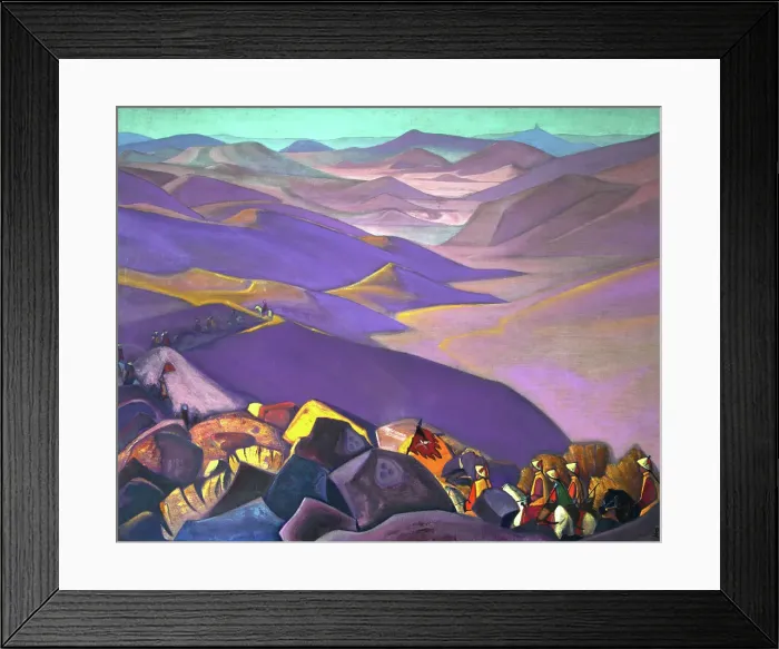 Framed Print : Mongolia. Genghis Khans Campaign, 1937-1938. Artist: Roerich, Nicholas (1874-1947) Framed Print : Mongolia. Genghis Khans Campaign, 1937-1938. Artist: Roerich, Nicholas (1874-1947)
