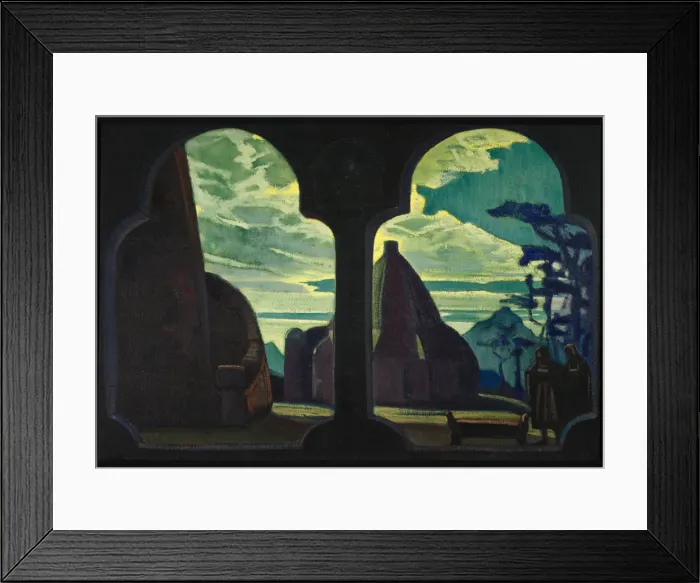 Framed Print : Stage design for the opera Tristan and Isolde by R. Wagner, 1912. Artist: Roerich, Nicholas (1874-1947) Framed Print : Stage design for the opera Tristan and Isolde by R. Wagner, 1912. Artist: Roerich, Nicholas (1874-1947)