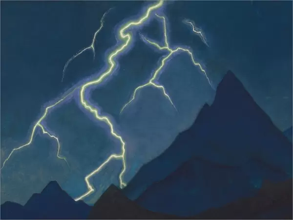 Call of the Heaven. Lightning, 1935-1936. Artist: Roerich, Nicholas (1874-1947)