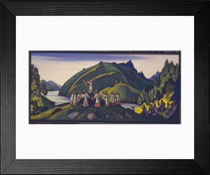 Framed Print : Stage design for the ballet The Rite of Spring (Le Sacre du Printemps) by I. Stravinsky, 1945. Artist: Roerich, Nicholas (1874-1947) Framed Print : Stage design for the ballet The Rite of Spring (Le Sacre du Printemps) by I. Stravinsky, 1945. Artist: Roerich, Nicholas (1874-1947)