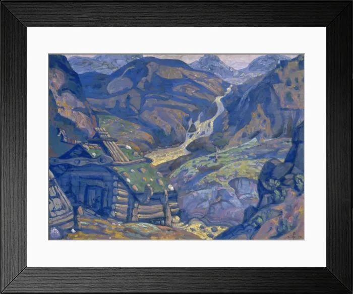 Framed Print : Stage design for the theatre play Peer Gynt by H. Ibsen, 1912. Artist: Roerich, Nicholas (1874-1947) Framed Print : Stage design for the theatre play Peer Gynt by H. Ibsen, 1912. Artist: Roerich, Nicholas (1874-1947)