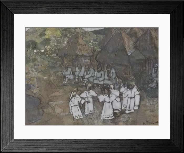 Framed Print : Circle Dance, Early 1900s. Artist: Roerich, Nicholas (1874-1947) Framed Print : Circle Dance, Early 1900s. Artist: Roerich, Nicholas (1874-1947)