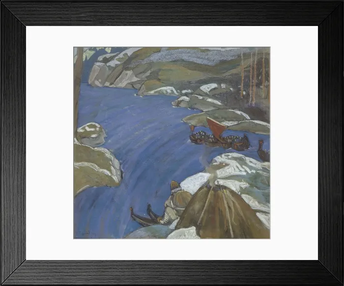 Framed Print : The Varangian Way, 1904. Artist: Roerich, Nicholas (1874-1947)