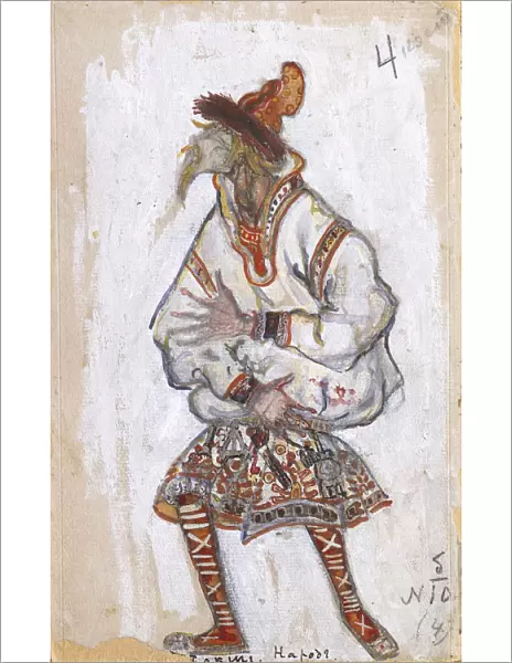 Costume design for the ballet The Rite of Spring (Le Sacre du Printemps) by I. Stravinsky, 1912. Artist: Roerich, Nicholas (1874-1947)