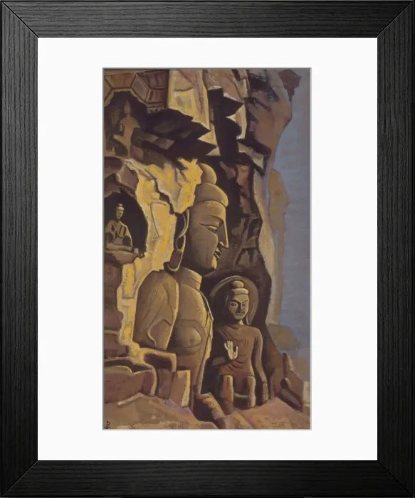 Framed Print : Yungang, 1937. Artist: Roerich, Nicholas (1874-1947) Framed Print : Yungang, 1937. Artist: Roerich, Nicholas (1874-1947)