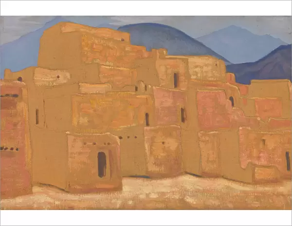 Taos Pueblo, New Mexico, ca 1921. Artist: Roerich, Nicholas (1874-1947)
