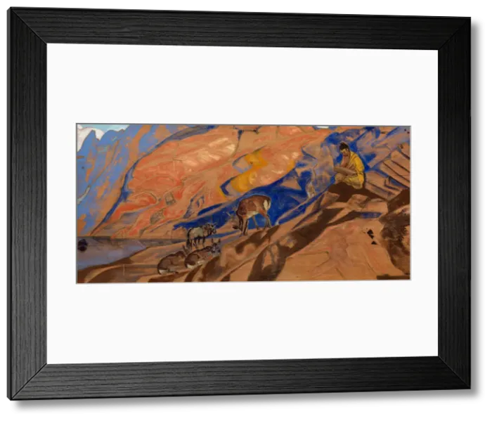 Framed Print : Commands of the Teacher, 1927. Artist: Roerich, Nicholas (1874-1947) Framed Print : Commands of the Teacher, 1927. Artist: Roerich, Nicholas (1874-1947)