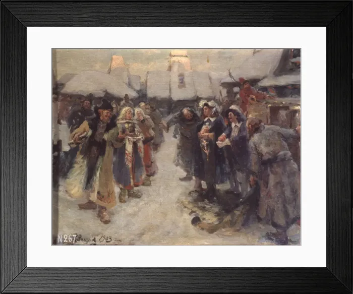 Framed Print : The foreigners in Muscovy, 1903. Artist: Veshchilov, Konstantin Alexandrovich (1878-1945) Framed Print : The foreigners in Muscovy, 1903. Artist: Veshchilov, Konstantin Alexandrovich (1878-1945)